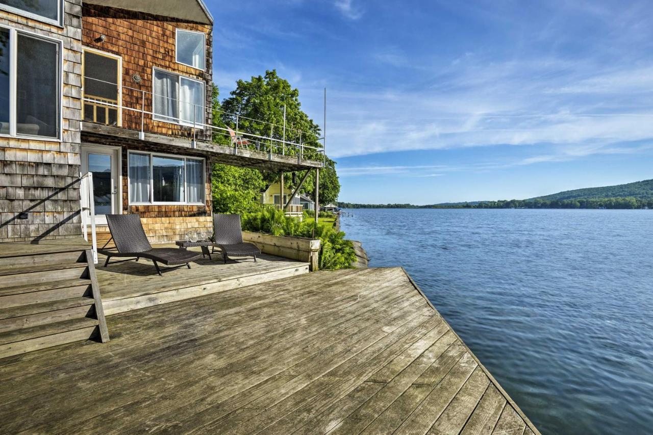 Waterfront Deruyter Home With Private Dock! New Woodstock Экстерьер фото